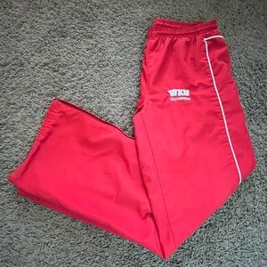 WKU hilltoppers russell athletics red polyester loose fit trackpants MEDIUM